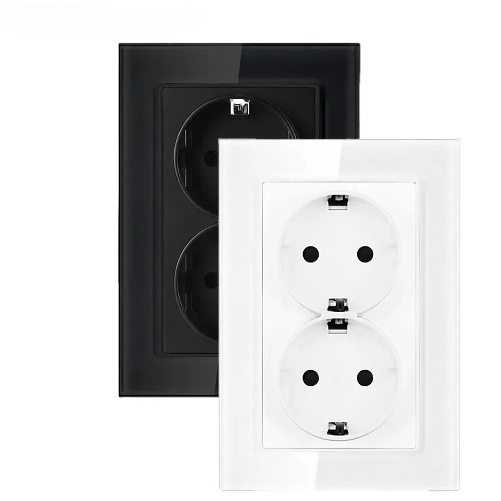Home Improvement Outlet - EU Standard 16A Double Socket Built-in