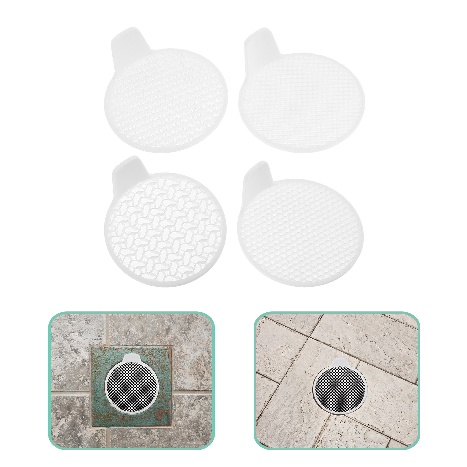 Sink Drain Strainer - 4Pcs Bathroom Tub Drain Hair Catcher