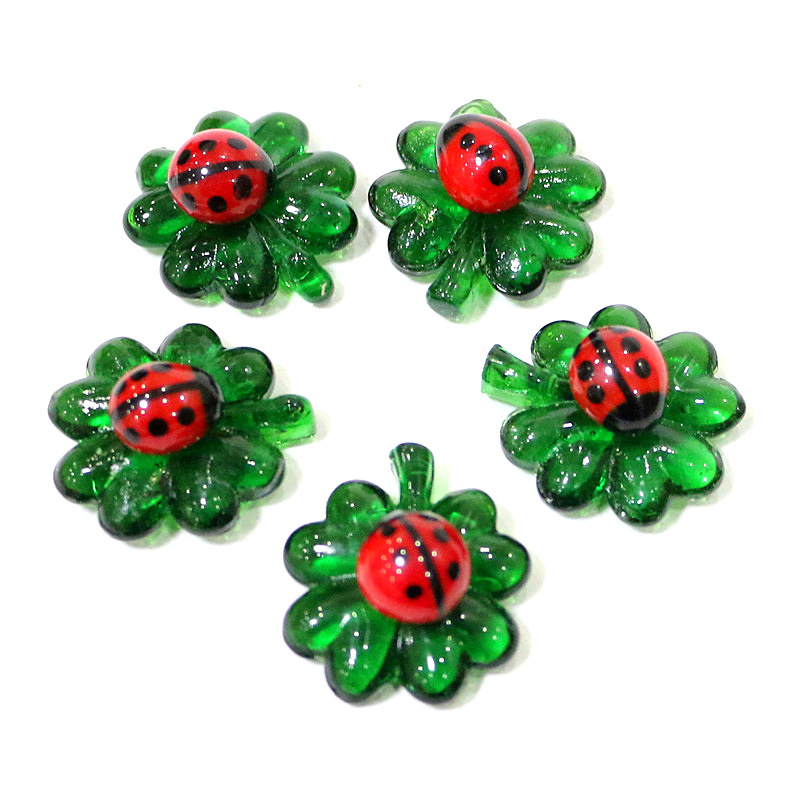5pcs Green Mini Glass Four-Lea - Home Improvement News review and price
