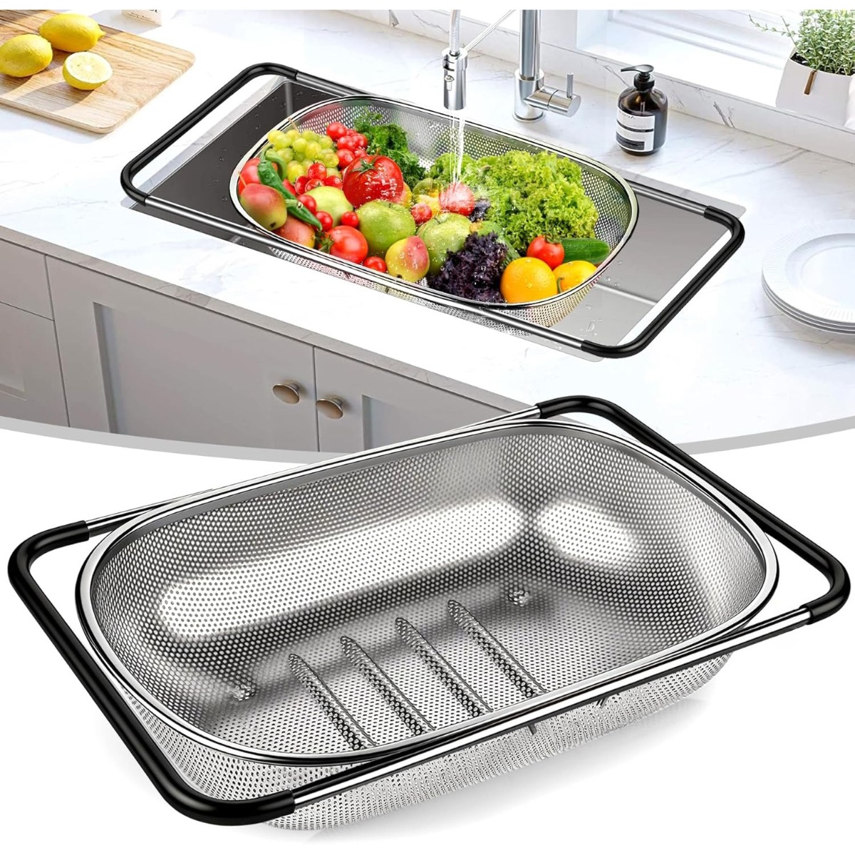 Over The Sink Colander Straine - Sink Drain Strainer review and price